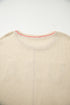 Patriotic USA Graphic Star Patch Exposed Seam Knit Top